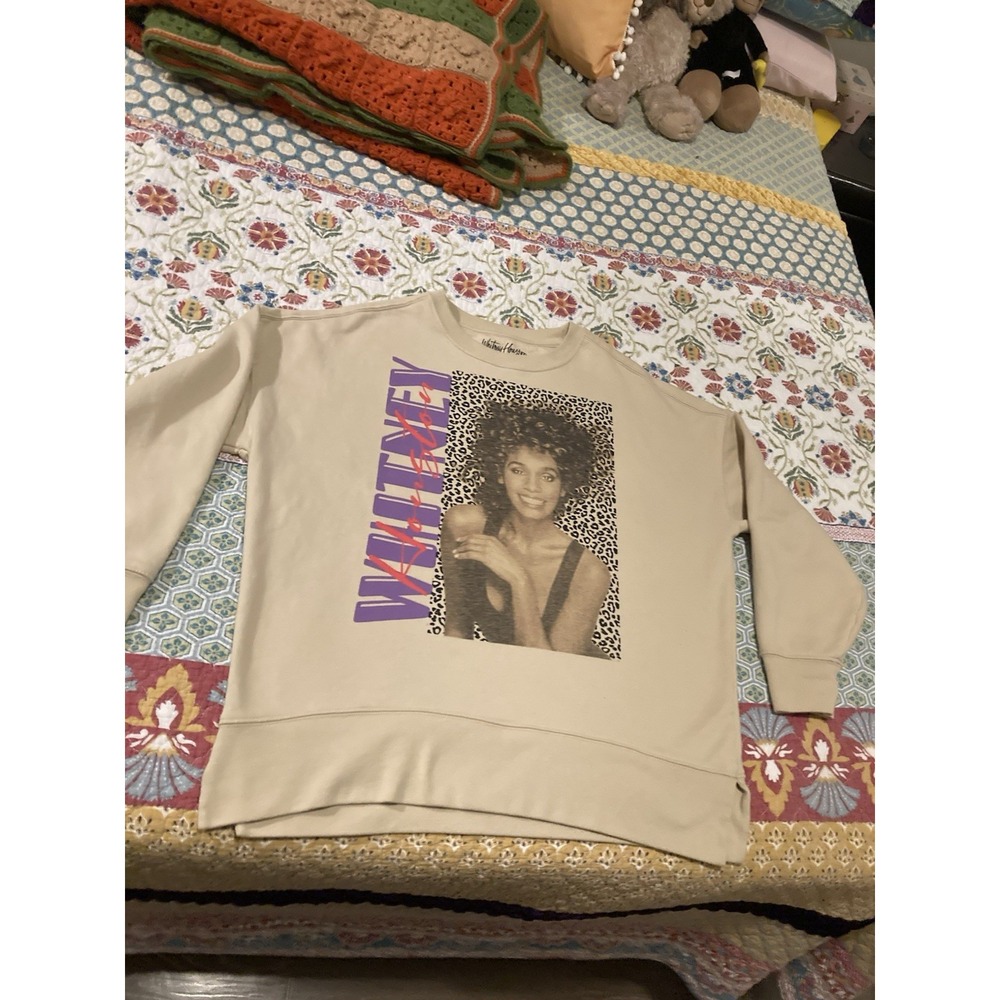 Licensed Ladies Crewneck‎ Sweatshirt Whitney Houston Size M